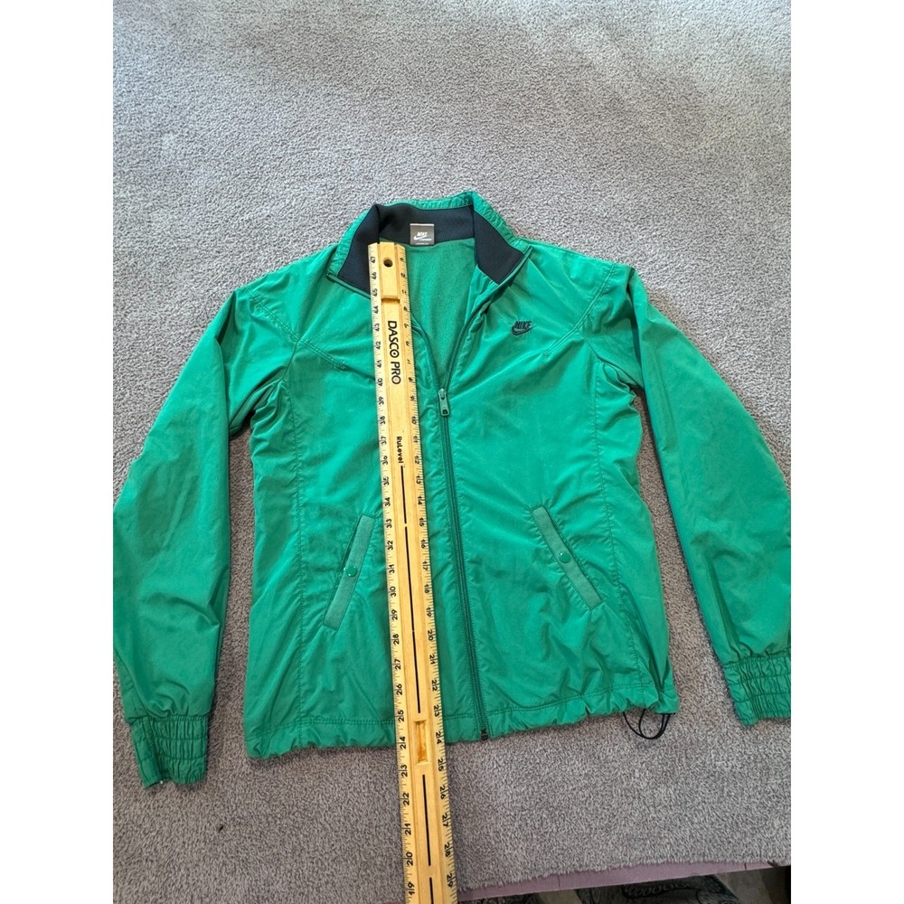 Nike Sportswear Women's Track Jacket Size M Green Full Zip Lightweight Mesh Line